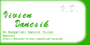 vivien dancsik business card